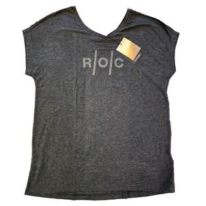 On Cloud® (Women's SMALL) R.O.C™. Run On Clouds T-Shirt in Black - $60